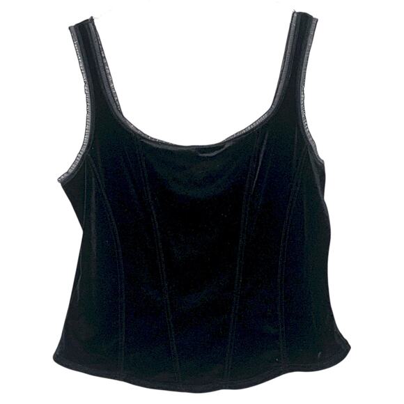 Arianne Tops - Arianne L Vntage Y2K Black Velvet Corset Tank Witchy Whimsygoth Fairy Goth